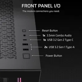 Corsair Boîtier PC 3500X RSR ARGB, Moyen-Tour en Verre Trempé, 3 Ventilateurs ARGB à Rotor Inversé, Noir