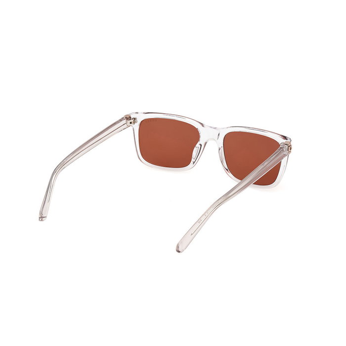 Guess Gafas GU00066 Lunettes de soleil homme rectangulaires monture transparente verres marron 150mm