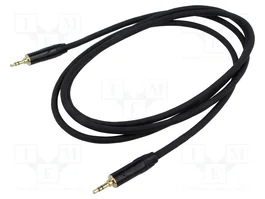 REDS MUSIC Câble Jack 3,5mm mâle de deux côtés, 2m, Noir