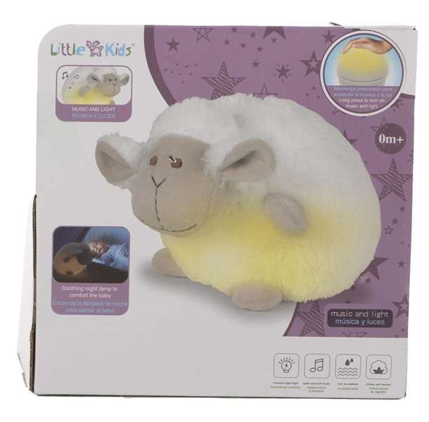 Creaciones Llopis - Peluche Mouton Doux avec Veilleuse et Musique pour Enfant 24 cm