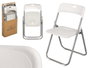 IBERGARDEN Chaise pliante en résine Blanco-Plata