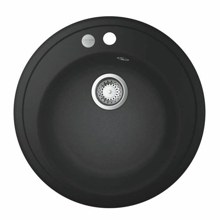 Grohe K200 Évier composite 1 bac rond noir