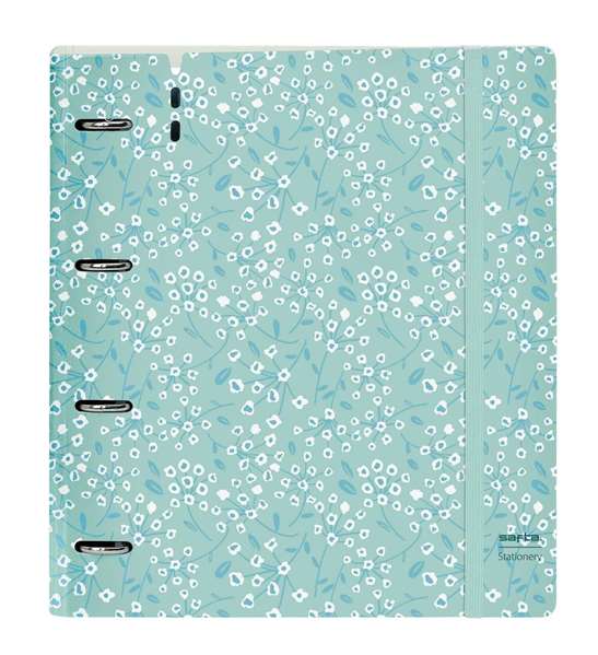 Safta Carpeblock PP Foam 4 ani 35 mm - Tapis de jeu en mousse 27 x 32 x 4 cm, motif Light Blue Flowers, avec rechange, pour enfants 3 ans et plus