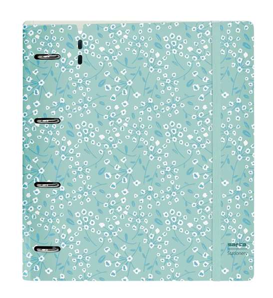 Safta Carpeblock PP Foam 4 ani 35 mm - Tapis de jeu en mousse 27 x 32 x 4 cm, motif Light Blue Flowers, avec rechange, pour enfants 3 ans et plus