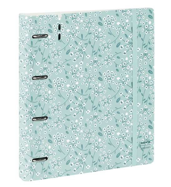Safta Carpeblock PP Foam 4 ani 35 mm - Tapis de jeu en mousse 27 x 32 x 4 cm, motif Light Blue Flowers, avec rechange, pour enfants 3 ans et plus