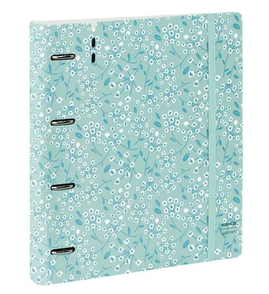 Safta Carpeblock PP Foam 4 ani 35 mm - Tapis de jeu en mousse 27 x 32 x 4 cm, motif Light Blue Flowers, avec rechange, pour enfants 3 ans et plus