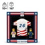 LEGO - Editions - Set de construction 43033 - Maillot 2026 de l'Équipe Nationale Américaine de Football avec 2 minifigurines et autocollants - Jouet pour enfants dès 10 ans et fans