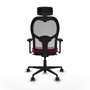 Piqueras y Crespo Chaise de Bureau avec Appui-tête 3D036N2 Rouge