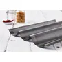 Birkmann Easy Baking - Plaque de cuisson perforée en acier carbone antiadhésif, pour 3 baguettes, 39.5 x 29.5 x 4.5 cm