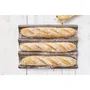 Birkmann Easy Baking - Plaque de cuisson perforée en acier carbone antiadhésif, pour 3 baguettes, 39.5 x 29.5 x 4.5 cm
