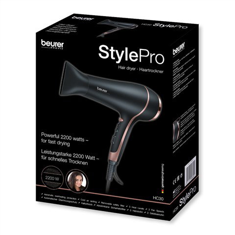 Beurer HC-30 Séchoir à Cheveux Professionnel 2400 W avec Fonction Ionique