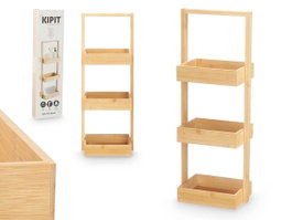 KIPIT Étagère Triple Bambou ASA Naturel