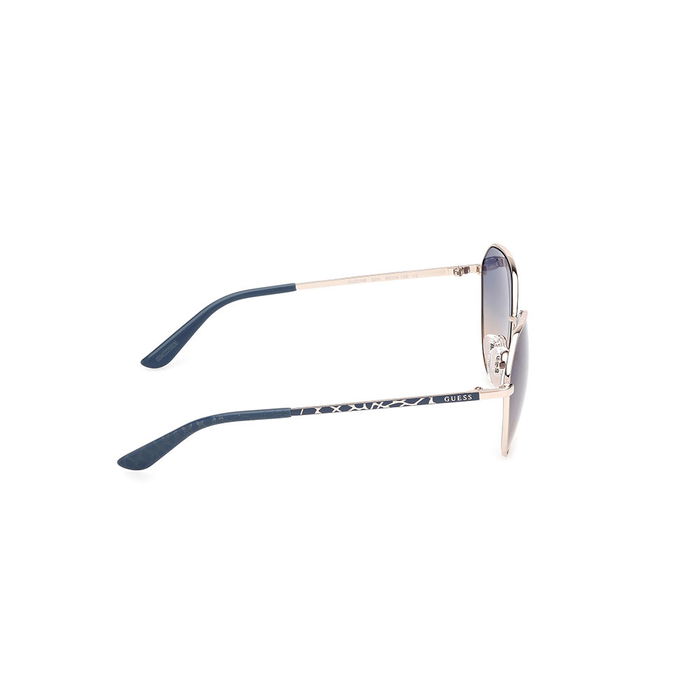 Guess Gafas GU00148 Lunettes de Soleil Femme Monture Métal Rond Diamètre Verre 60mm Branches 135mm