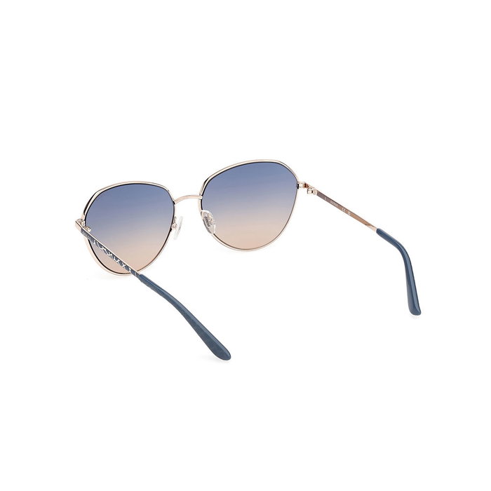 Guess Gafas GU00148 Lunettes de Soleil Femme Monture Métal Rond Diamètre Verre 60mm Branches 135mm