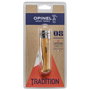 Opinel Couteau No. 08 carbone avec manche en bois