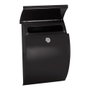 Arregui Galán Boîte aux lettres individuelle extérieur petit acier noir 21 x 7,5 x 29 cm