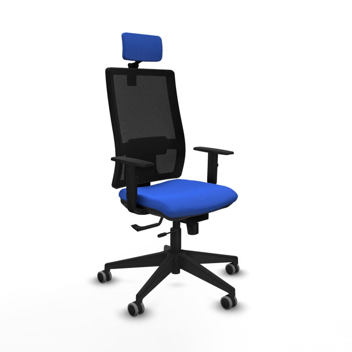 Piqueras y Crespo Chaise de Bureau Horna Traslack avec Appui-tête Bleu Piqueras y Crespo Chaise de Bureau Horna Traslack avec Appui-tête Bleu