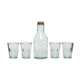 Kitchen Goods Set de Verres et Bouteille Transparent
