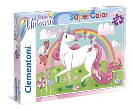 Clementoni SuperColor Je crois aux licornes - 104 pièces