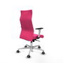 Piqueras Y Crespo Fauteuil Albacete Rose avec mécanisme synchrone et base aluminium