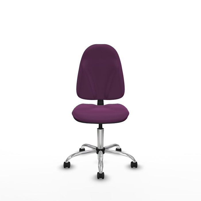 PIQUERAS Y CRESPO Chaise de bureau Algarra, similicuir violet, sans accoudoirs