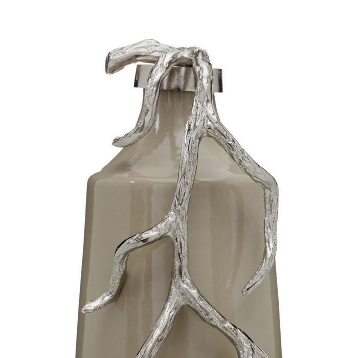 BigBuy Home Bouteille décorative Beige Argenté