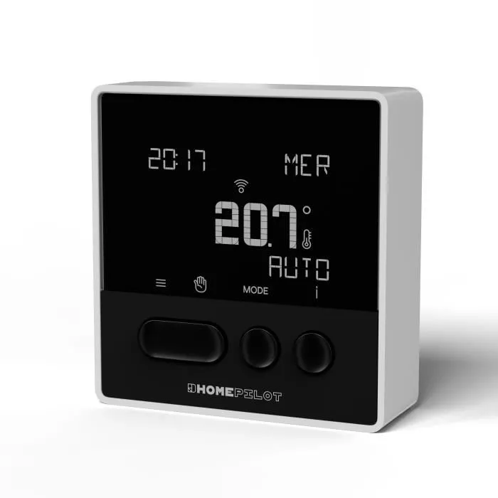 Home Pilot Thermostat Connecté Intelligent Classic avec Récepteur pour Chauffage, Programmation et Économies d'Énergie - Fabriqué en France, Compatible Assistants Vocaux