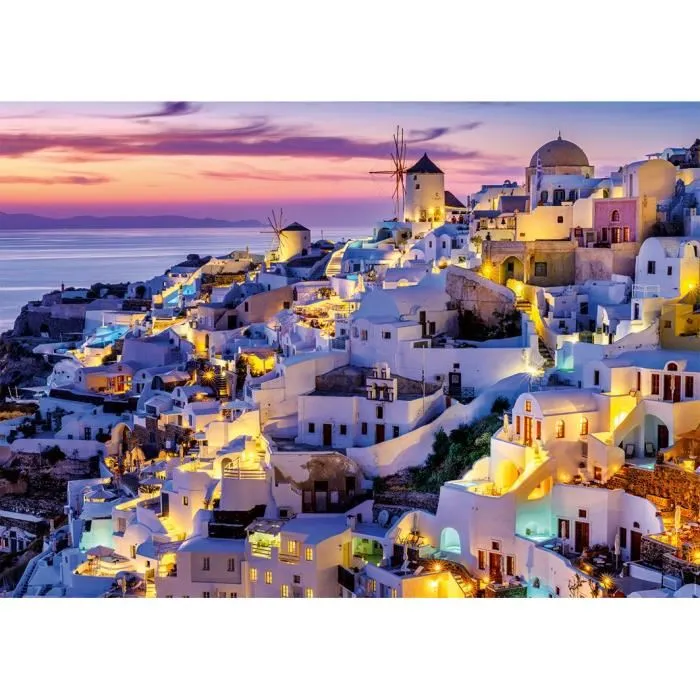 Ravensburger Puzzle 1500 pièces - Coucher de soleil sur Santorin - Collection Évasion - Pour adultes et enfants à partir de 14 ans - Réf. 12001532 Ravensburger Puzzle 1500 pièces - Coucher de soleil sur Santorin - Collection Évasion - Pour adultes et enfants à partir de 14 ans - Réf. 12001532