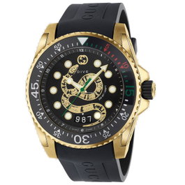 Gucci YA136219 - Montre analogique homme dorée et noire