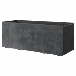 Deroma Jardinière Muret Millennium R - 99 x h39 cm - Anthracite