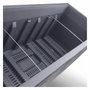 Deroma Jardinière Muret Millennium R - 99 x h39 cm - Anthracite