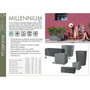 Deroma Jardinière Muret Millennium R - 99 x h39 cm - Anthracite