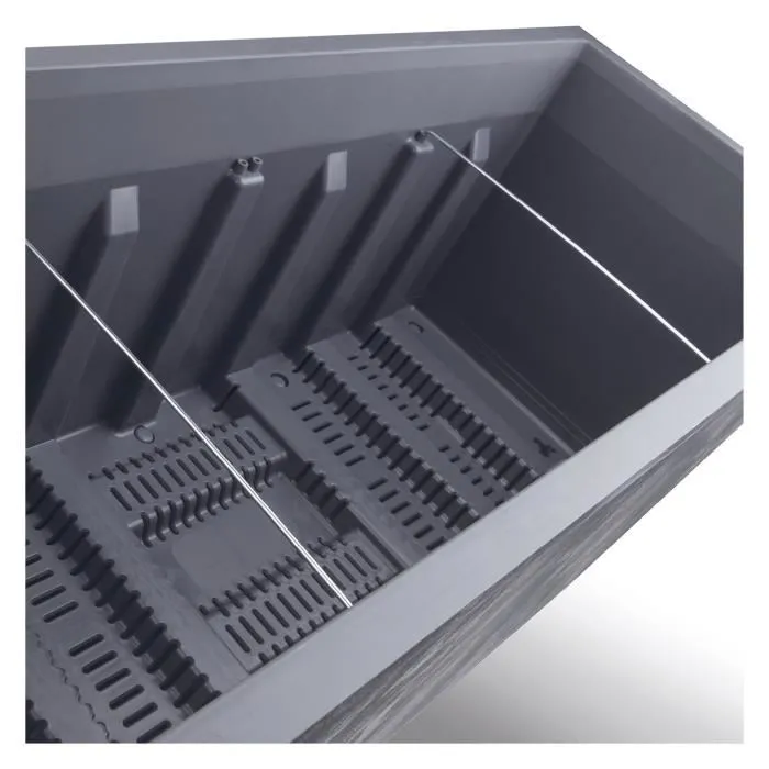 DEROMA Jardinière Muret Millennium R - 99 x 39 cm - Anthracite - À réserve d'eau - Avec roulettes - Volume 97 L - Résistante au gel et aux UV DEROMA Jardinière Muret Millennium R - 99 x 39 cm - Anthracite - À réserve d'eau - Avec roulettes - Volume 97 L - Résistante au gel et aux UV