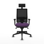 Piqueras y Crespo Chaise de Bureau Horna avec Appui-tête, Violet et Noir