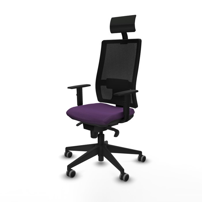 Piqueras y Crespo Chaise de Bureau Horna avec Appui-tête, Violet et Noir
