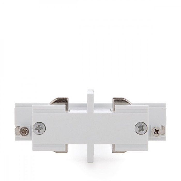 Connecteur droit blanc pour rail triphasé Connecteur droit blanc pour rail triphasé