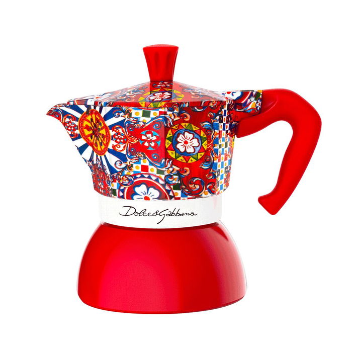 Cafetière Italienne Bialetti MOKA D&G Rouge Aluminium 2 Tasses Cafetière Italienne Bialetti MOKA D&G Rouge Aluminium 2 Tasses