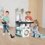 Smoby Buanderie Wash&Clean - Jeu d'imitation enfant lave-linge avec planche à repasser, 17 accessoires et sons réalistes