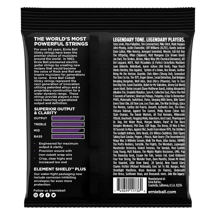 Ernieball Cobalt Slinky 5 cordes Medium Heavy 50-135 - Jeu de cordes basse électrique Ernieball Cobalt Slinky 5 cordes Medium Heavy 50-135 - Jeu de cordes basse électrique
