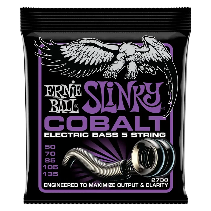 Ernieball Cobalt Slinky 5 cordes Medium Heavy 50-135 - Jeu de cordes basse électrique Ernieball Cobalt Slinky 5 cordes Medium Heavy 50-135 - Jeu de cordes basse électrique