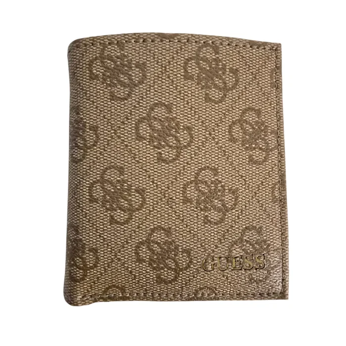 Guess Vezzola Petit Portefeuille en Textile Marron Men's Guess Vezzola Petit Portefeuille en Textile Marron Men's