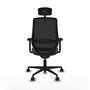 Piqueras y Crespo Chaise de Bureau Mardos Noir et Brun foncé