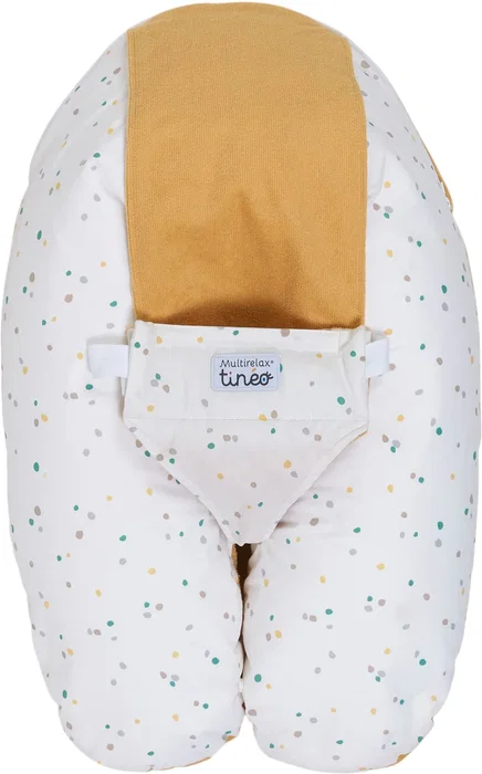 Tineo MultiRelax - Coussin de maternité 3-en-1 évolutif, transat, allaitement et soutien, harnais intégré, déhoussable, réversible