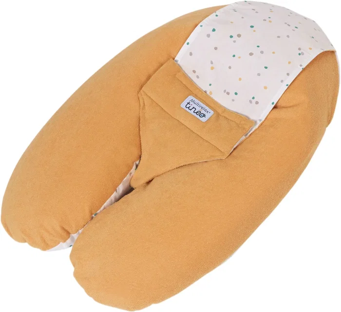 Tineo MultiRelax - Coussin de maternité 3-en-1 évolutif, transat, allaitement et soutien, harnais intégré, déhoussable, réversible