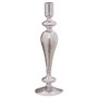 BigBuy Home Pot à Bougie Argenté Verre Noël