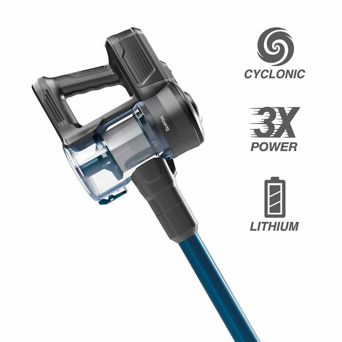 H.KoeNIG Aspirateur balai sans fil 2 en 1 UP610 PowerClean - Bleu H.KoeNIG Aspirateur balai sans fil 2 en 1 UP610 PowerClean - Bleu