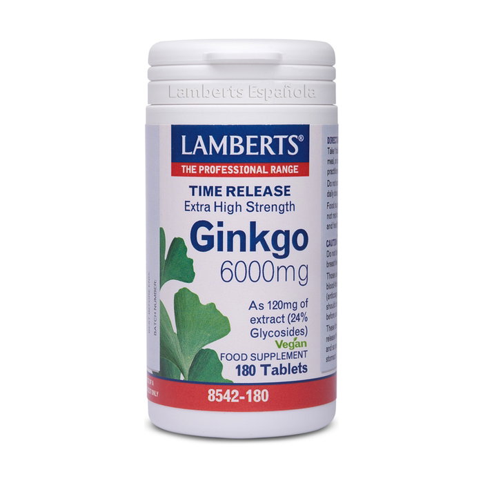 LAMBERTS Ginkgo Biloba 6000 mg - 180 comprimés LAMBERTS Ginkgo Biloba 6000 mg - 180 comprimés