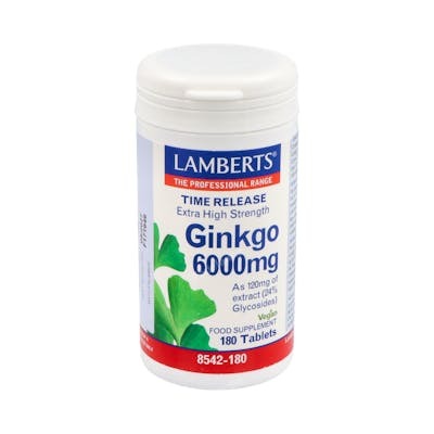 Lamberts Ginkgo Biloba 6000mg - 180 Tablettes Lamberts Ginkgo Biloba 6000mg - 180 Tablettes