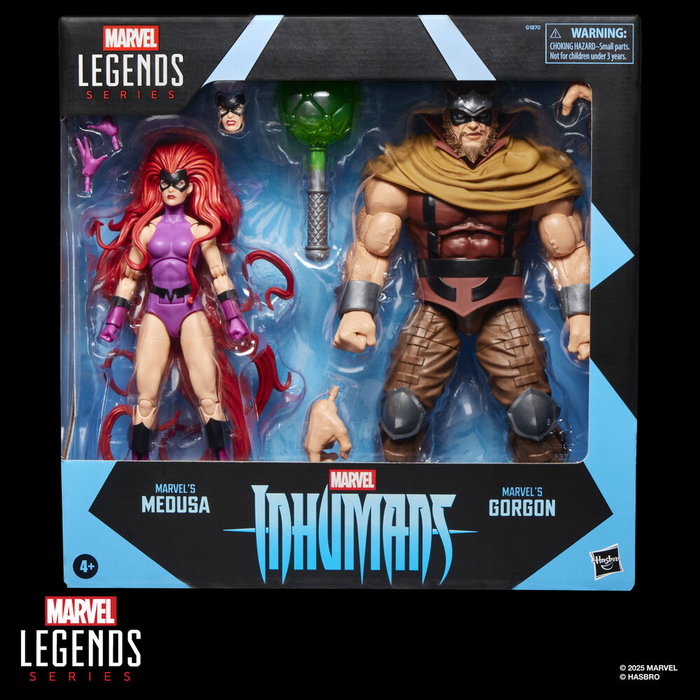 Hasbro Marvel Legends Inhumans : Pack de 2 figurines Medusa et Gorgon