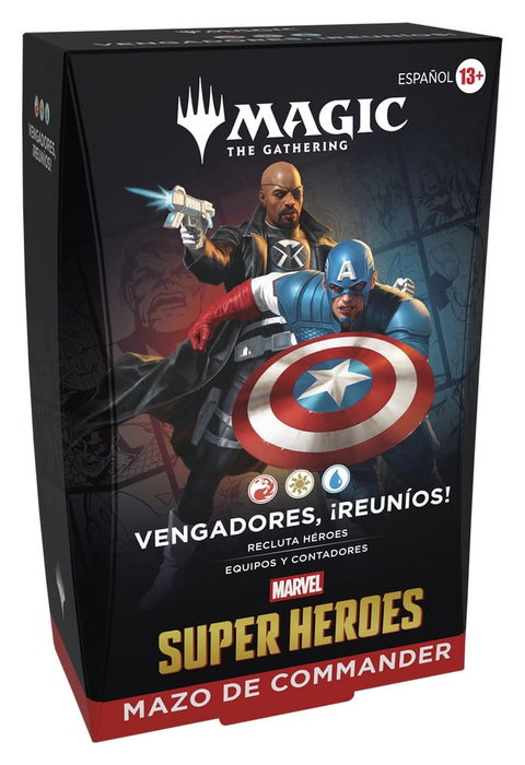 Wizards of the Coast Magic the Gathering Marvel Super Heroes Commander Decks Carton (4) ESPAGNOL Wizards of the Coast Magic the Gathering Marvel Super Heroes Commander Decks Carton (4) ESPAGNOL